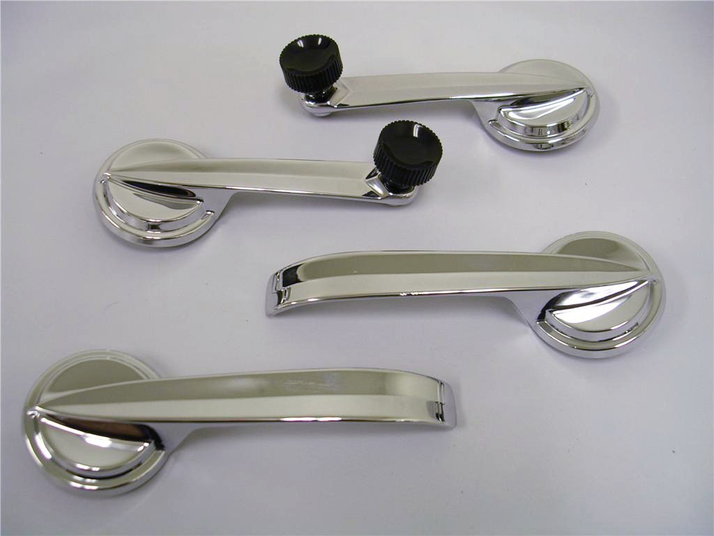 1957 Ford Car Door Handle & Window Crank Set '57 Fullsize Car Does