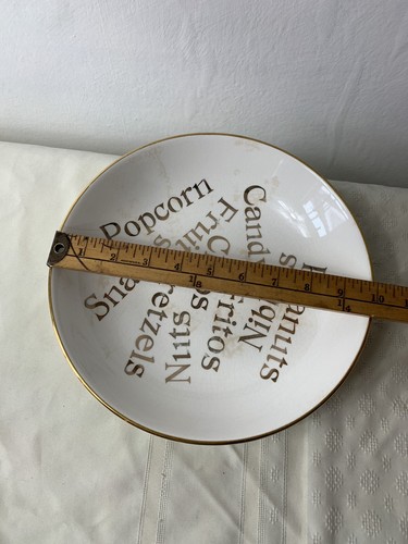 Vintage Ceramic 22k Gold Snack Bowl Cardinal Made In USA Classic Unique Gift Fun - Picture 5 of 12