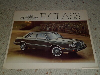 1983 Chrysler E CLASS COLOR BROCHURE