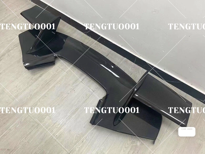 CARBON FIBER REAR WING TRUNK LIP TAIL SPOILER FOR Ferrari 488 GTB MAN Style - Image 3 of 4