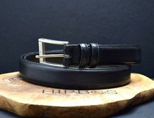 EQVVS Vintage Mens Leather Belt Black Size 36