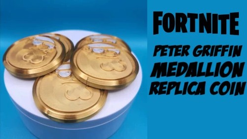 3D Printed Peter Griffin Medallion Replica Coin from Fortnite