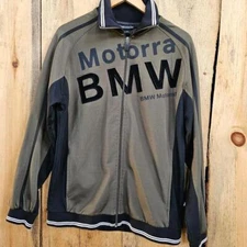 Motorrad BMW Jacket Large Green Black Full Zip Pockets