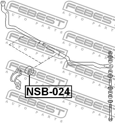 NSB-024 FEBEST Stabiliser Mounting for ,NISSAN,NISSAN (ZHENGZHOU)