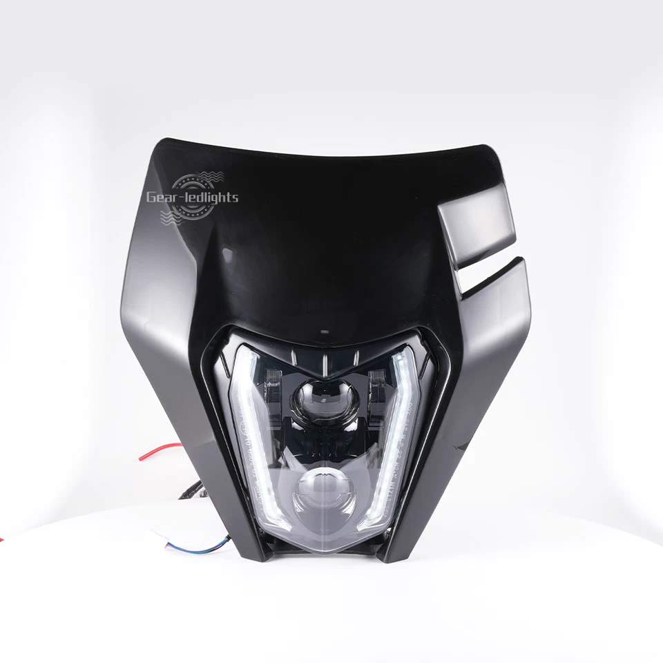 LED 车头灯适用于 KTM EXC XCF XCW SXF SMR 125 250 300 350 450 500 带转向信号 — 第 4/4 张图片