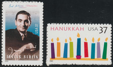 US 2002 SC# 3669 - Irving Berlin - Composer - 3672 - Hanukkah - M-NH Lot # 525 