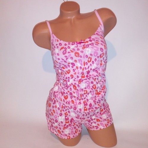 Xhilaration Camisole Set Medium Tan Top & Shorts Pink Red Animal Print Sleeveles - Picture 3 of 14