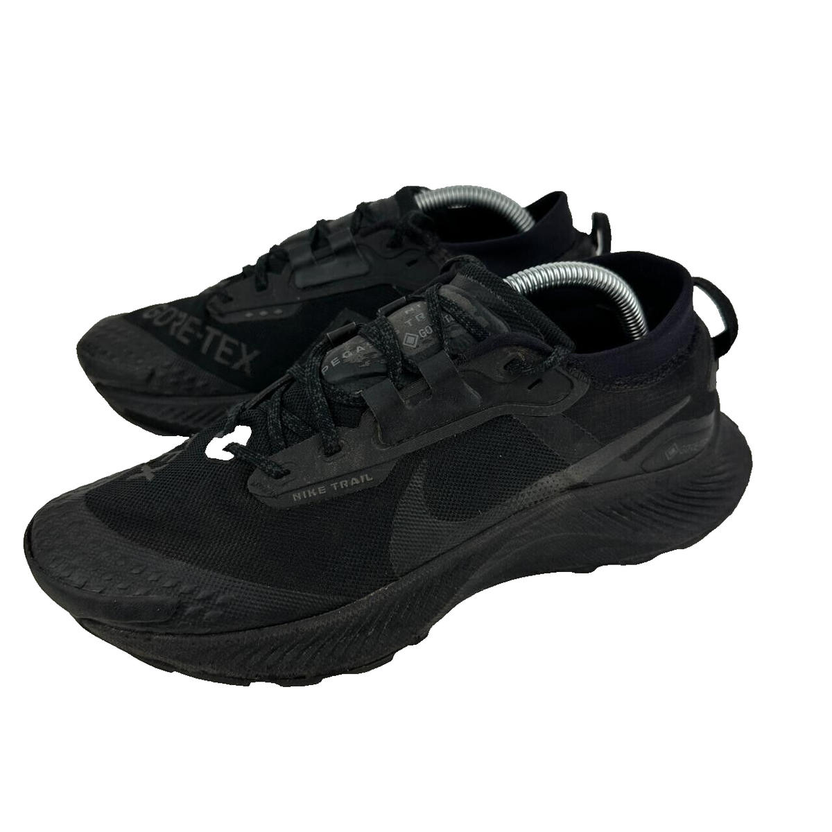Nike Pegasus Trail GTX Goretex Black Running Shoes Size UK