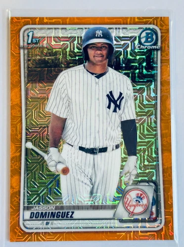 2020 Bowman Chrome 1st Orange Mega Jasson Dominguez /25 New York Yankees