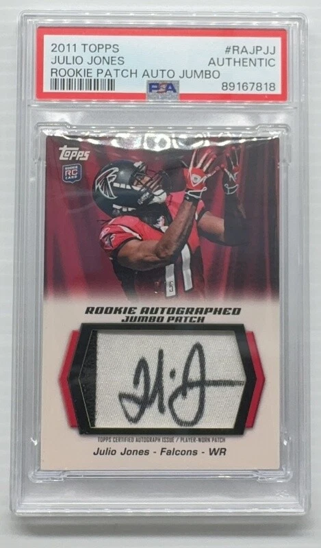 Julio Jones Topps Rookie Patch Autographs Jumbo #RAJPJJ Base