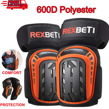 Heavy Duty Gel Knee Pads for Work, Construction, Gardening  Flooring - Orange