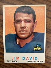 1959 Topps #143 Jim David Detroit Lions F/G