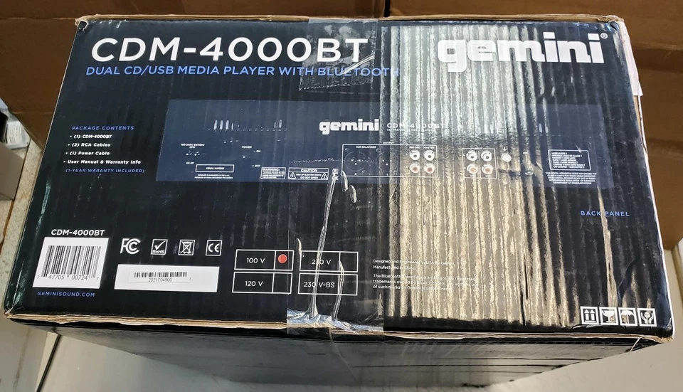 GEMINI CDM-4000BT DUAL CD/USB MEDIA PLAYER WITH BLUETOOTH - Image 3 of 4