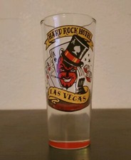 RARE Hard Rock Hotel Las Vegas LARGE & HEAVY 5" Shot Glass Devil Dice Poker Aces