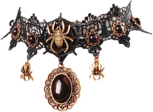 Choker Lace Necklace Retro Lolita Lace Choker Gothic Steampunk Costume Handmade