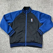 NBA Logo Man Reversible Jacket JH Design MEN Size 2XL Blue Black Flawed Read