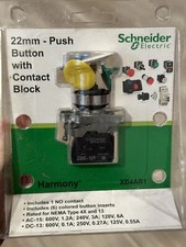 SCHNEIDER ELECTRIC XB4AB1 HARMONY 22mm Push Button with Contact Block NEW