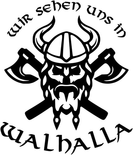 Wikinger Aufkleber Odin Walhalla - Auto/Bike Sticker 10x7cm -Schwarz- - Bild 2 von 3