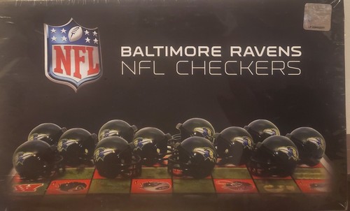 NFL Football Helmets Checker Game Set Baltimore Ravens vs Pittsburgh Steelers - Picture 4 of 5