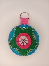 Handcrafted Lovely Flower Pattern Keychain Lightweight Soft for any type of key