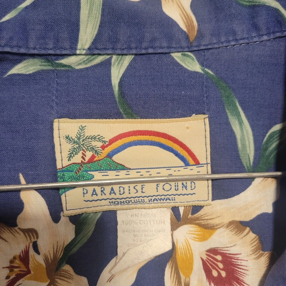 CAMISA DE COLECCIÓN PARADISE FOUND HONOLULU HAWAII MANGA CORTA ESCENA ISLA 4XL Foto 2 de 4