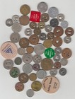 Lot of 56 different Us and Canada transit tokens - Wi Wv Wy Bc Ns On Pq - G