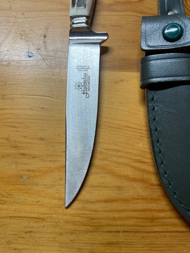 W. Germany Hubertus Solingen Jagdnicker Trachtenmesser Hirsch Jagdmesser Vintage - Bild 5 von 7
