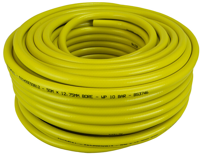 Faithfull Resistente Rinforzato Builder's Tubo 50m 12.5mm (1.3cm) Diametro Faih