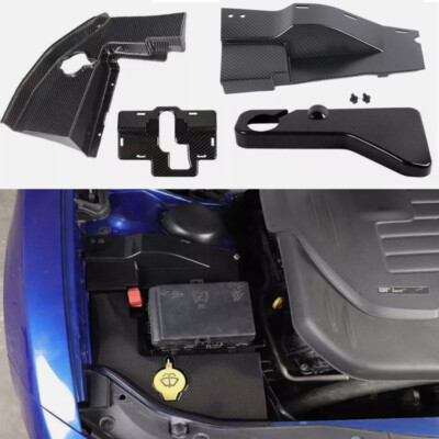 4x Abdeckung für Staubwaschbehälter mit Motorhaubendraht für Dodge Charger 15+