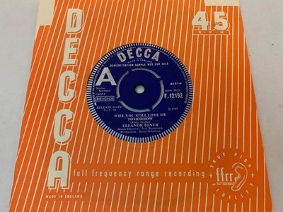 ELEANOR TONER Will You Still Love Me Tomorrow 1965 Decca DEMO F12192 EXCELLENT