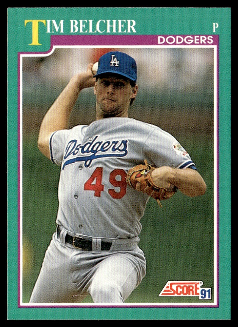 1991 Score Tim Belcher Los Angeles Dodgers #187