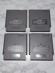 NES Game Lot of 4 Ice Hockey Top Gun 2 Silent Service & Monopoly All Tested