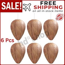 6 Pack Fake Hornet Nest Decoy Safe Wasp & Carpenter Bee Repellent Outdoor