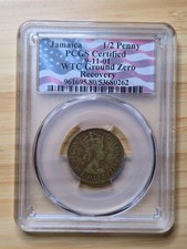 Jamaica 1/2 Penny PCGS Certified09-11-01 World Trade Center Ground Zero Recovery