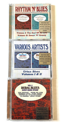 Blues CDs - Urban Blues Volumes I & II - Rural Blues - Rhythm n Blues Vol 1 & 2