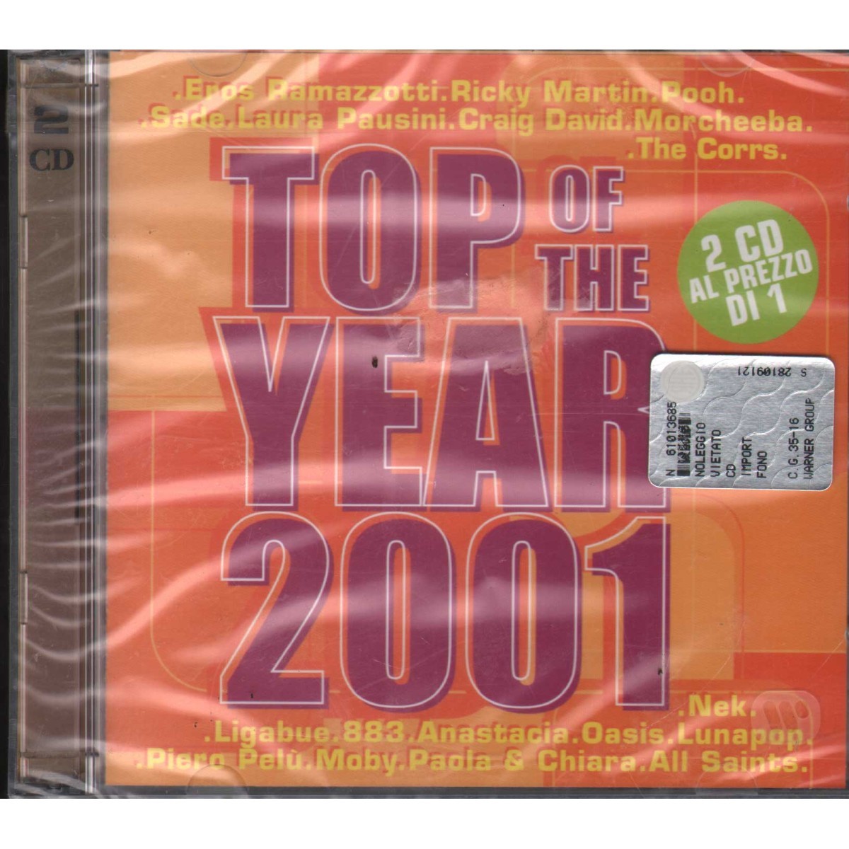 Various CD Top Of The Year 2001 Warner Fonit – 9548395242 Sealed