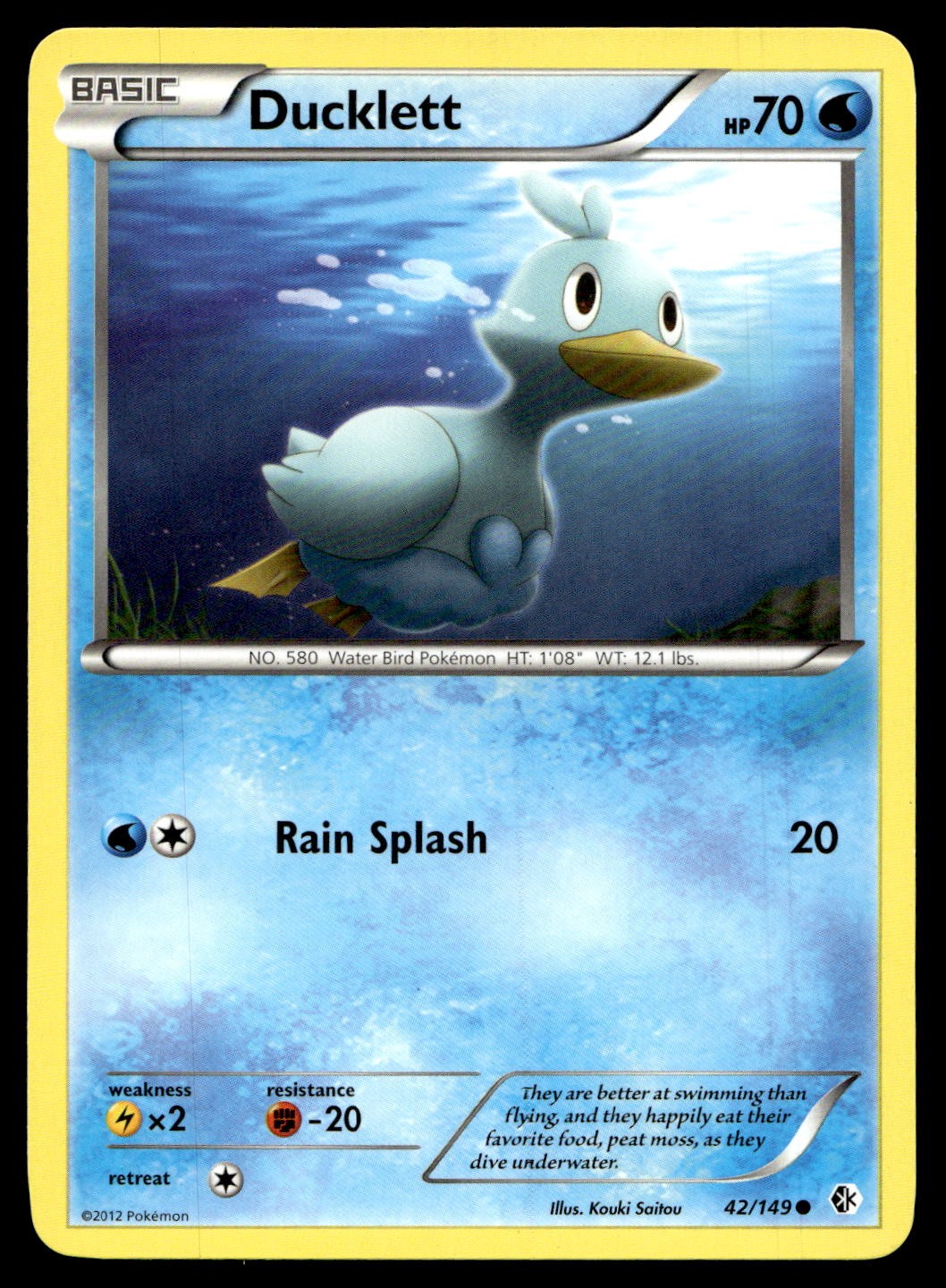 Ducklett 42/149 Common Boundaries Crossed Pokemon Near Mint
