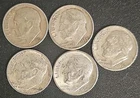 Lot Of 5 90% Silver Roosevelt Dimes.  Mixed Dates
