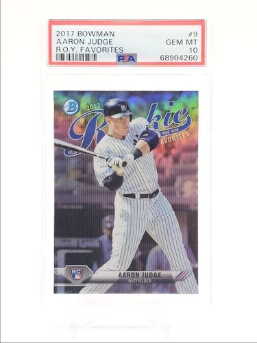 AARON JUDGE 2017 BOWMAN ROOKIE OF THE YEAR FAVORITES PSA 10 Q2091
