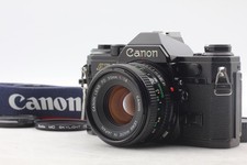  MINT Canon AE-1 Black 35mm Film Camera SLR New FD 50mm f1.8 Lens From JAPAN