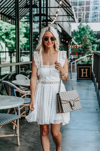 Free People Verona Mini Dress In White - MEDIUM - 第 2/24 張圖片