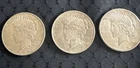 1922-D Peace Silver Dollar - 90% US Coin Lot of 3