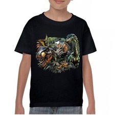 Dinosaur Jungle Youth T-shirt T-Rex Triceratops Brachiosaurus Jurassic Kids