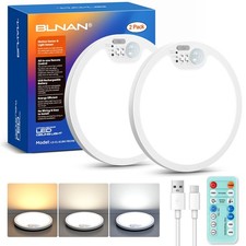 BLNAN Rechargeable Motion Sensor Ceiling Light with Remote, Battery Operated ...