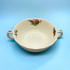 Vintage Spode Jewel Copeland Billingsley Rose England 2 Handle Soup Bowl