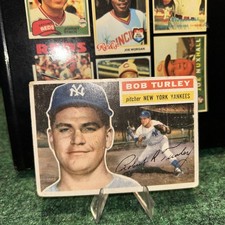 1956 Topps Bob Turley #40 Card Gray Back VG