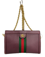 Borsa a tracolla Gucci Ophidia piccola catena pelle bordeaux 503877 Italia autentica