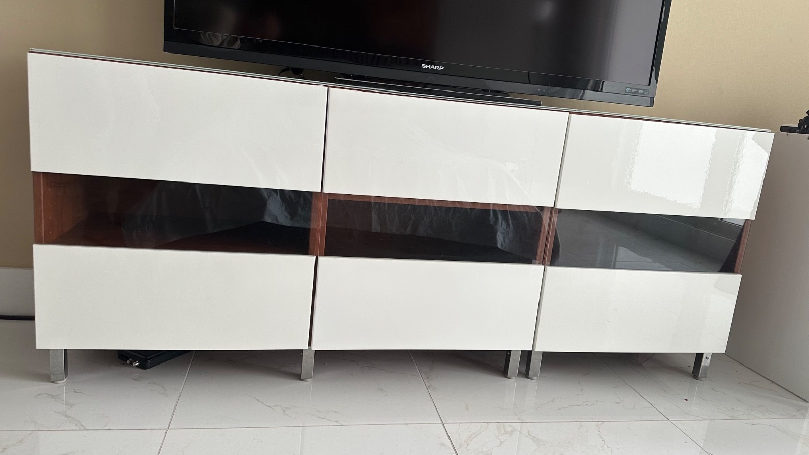 Glass Top 71x16.5x23.5 In