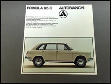 1970 Autobianchi Primula 65 C French Vintage Car Sales Brochure Catalog