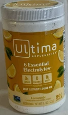 Ultima Replenisher Electrolyte Mix Lemonade 90 servings BB 05/27